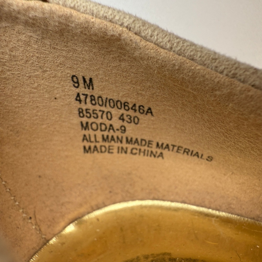 Pierre Dumas Cow Print Mid Heel‎ Pumps Size 9M Brown White Western Retro Shoes - Picture 7 of 9